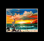 Sunset Pelicans Print