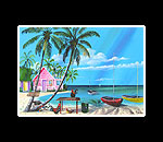 House on the Water Matted Print