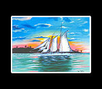Schooner Matted Print