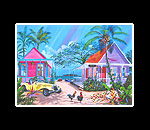 Two Houses Matted Print